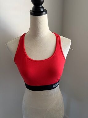 Victoria Sport Red and Black Sports Bra